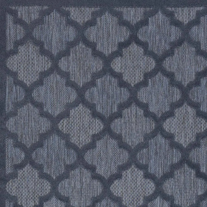 5' X 7' Blue Indoor Outdoor Area Rug Homeroots Outdoor