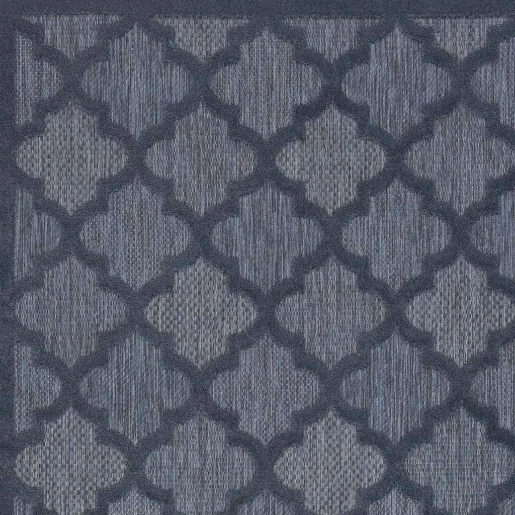 5' X 7' Blue Indoor Outdoor Area Rug Homeroots Outdoor