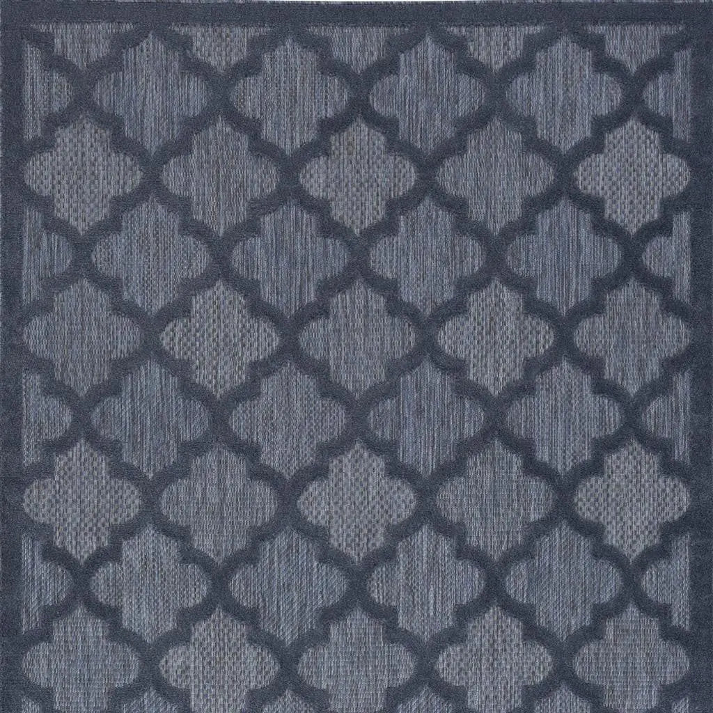 5' X 7' Blue Indoor Outdoor Area Rug Homeroots Outdoor