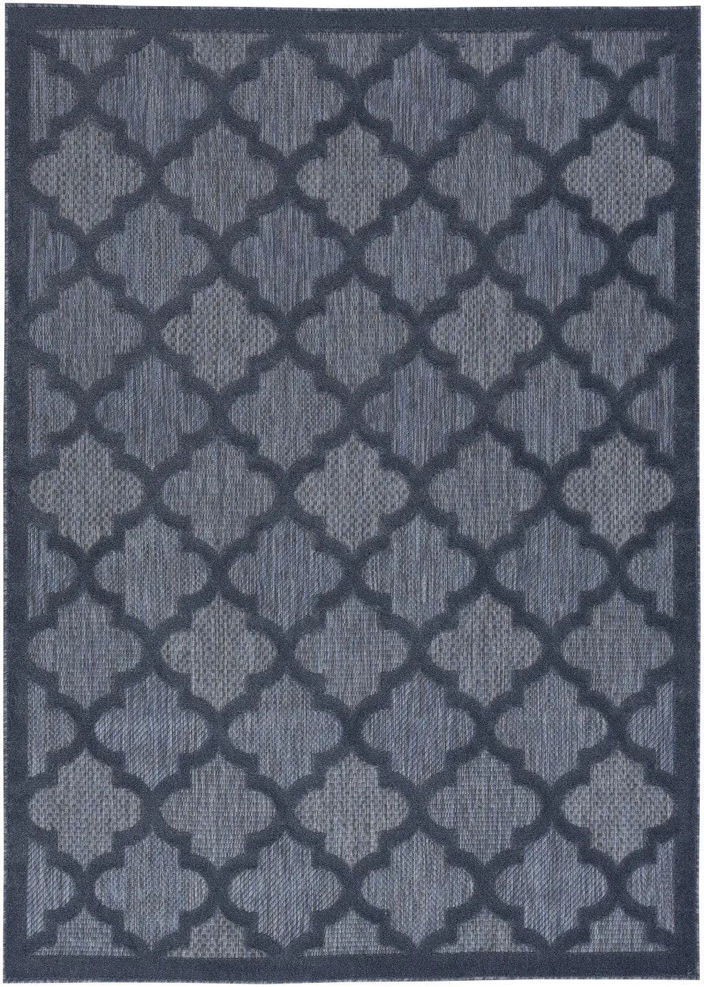 5' X 7' Blue Indoor Outdoor Area Rug Homeroots Outdoor