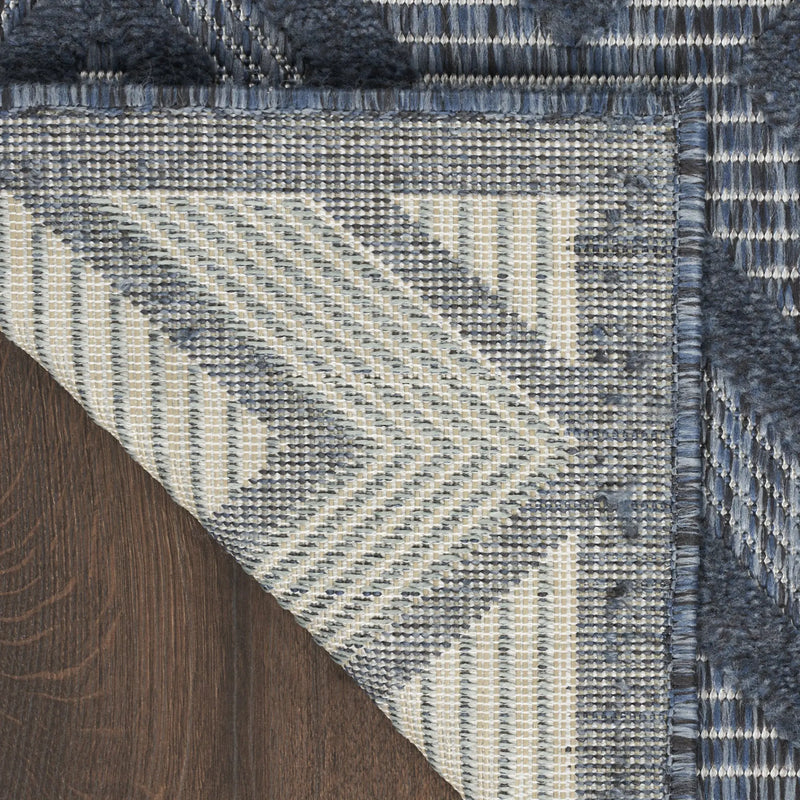 5' X 7' Blue Indoor Outdoor Area Rug Homeroots Outdoor