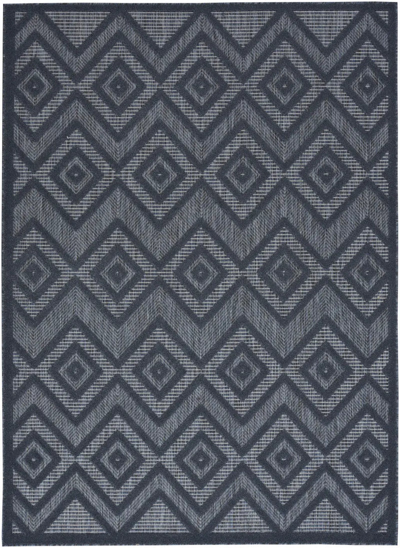 5' X 7' Blue Indoor Outdoor Area Rug Homeroots Outdoor