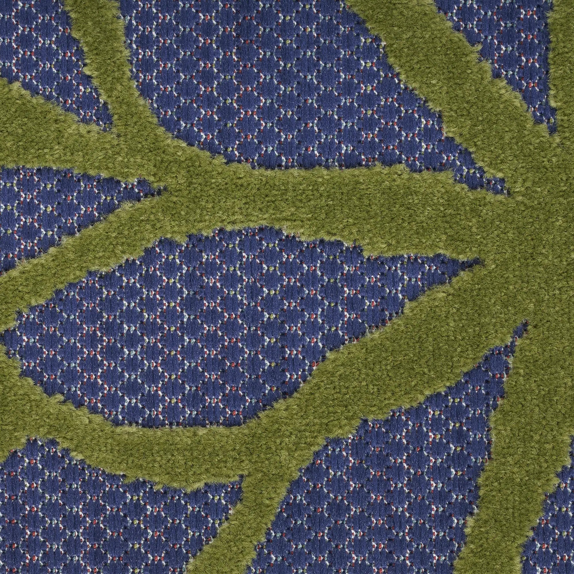 5' X 7' Blue Yellow and Green Indoor Outdoor Area Rug Homeroots Outdoor
