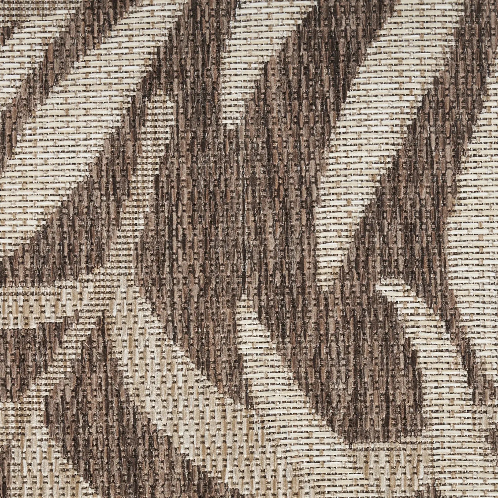 5' X 7' Brown And Ivory Palm Leaf Indoor Outdoor Area Rug Homeroots Outdoor