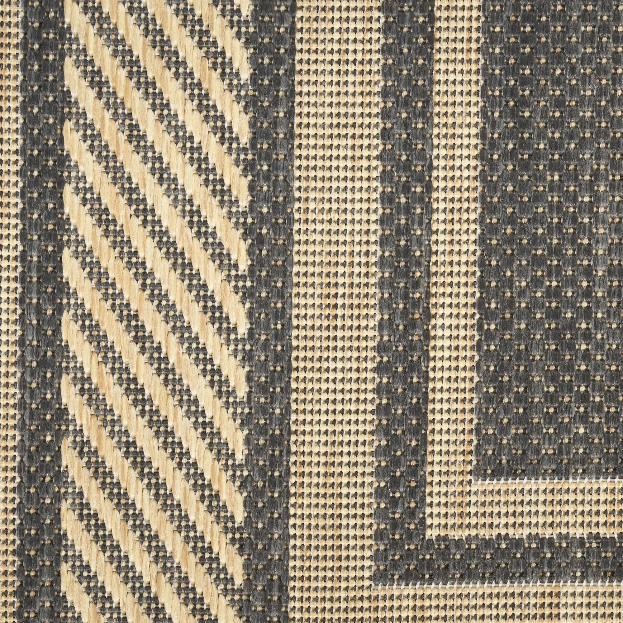 5' X 7' Charcoal Geometric Indoor Outdoor Area Rug Homeroots Outdoor