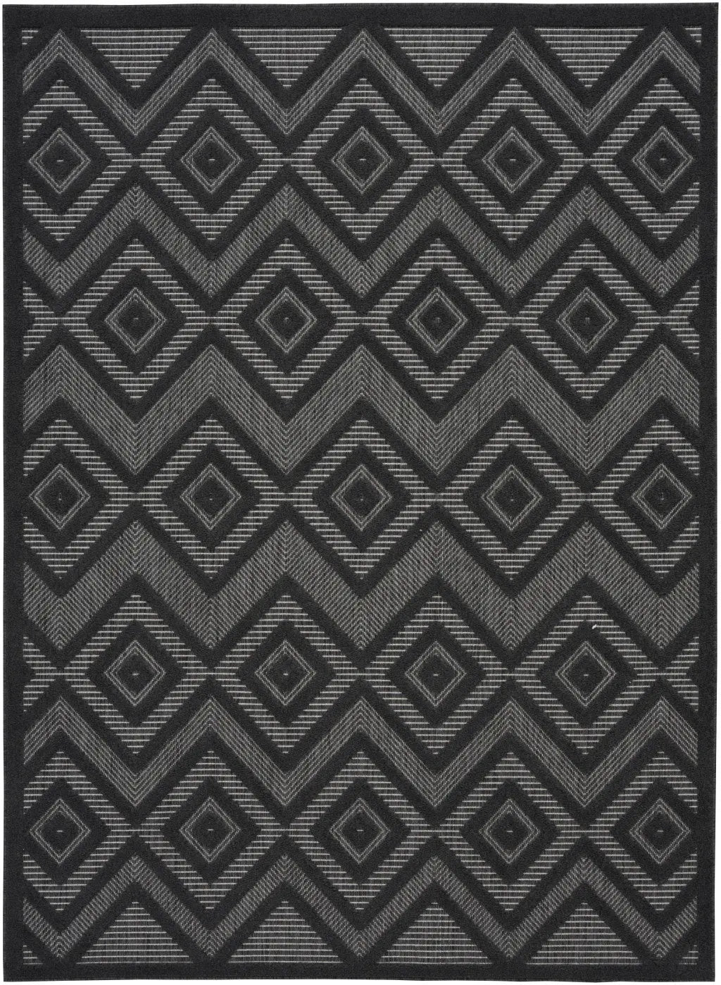 5' X 7' Charcoal Indoor Outdoor Area Rug - GreatEagleInc