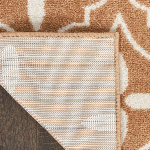 5' X 7' Copper Geometric Indoor Outdoor Area Rug Homeroots Outdoor