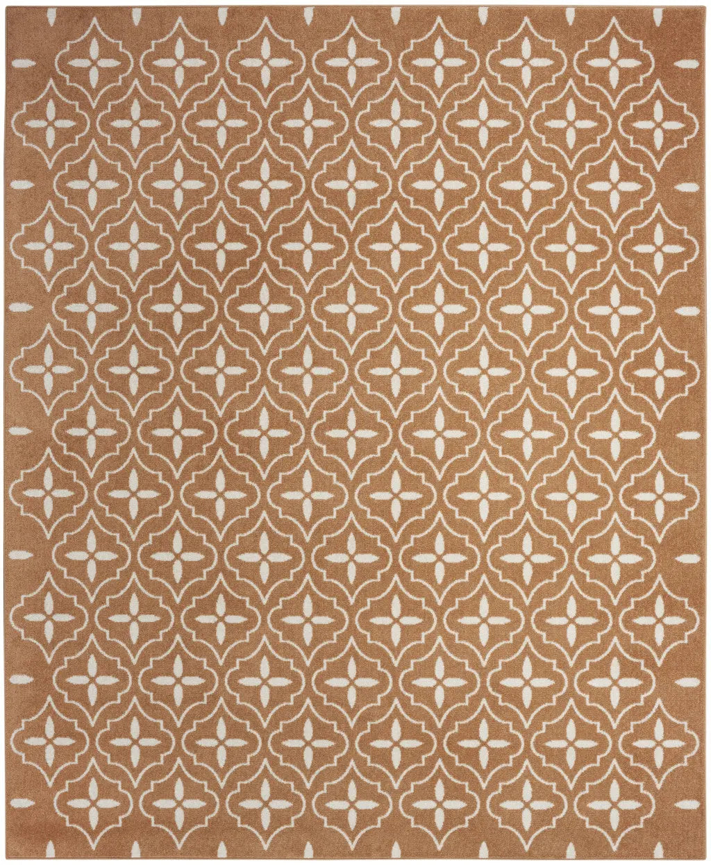 5' X 7' Copper Geometric Indoor Outdoor Area Rug Homeroots Outdoor