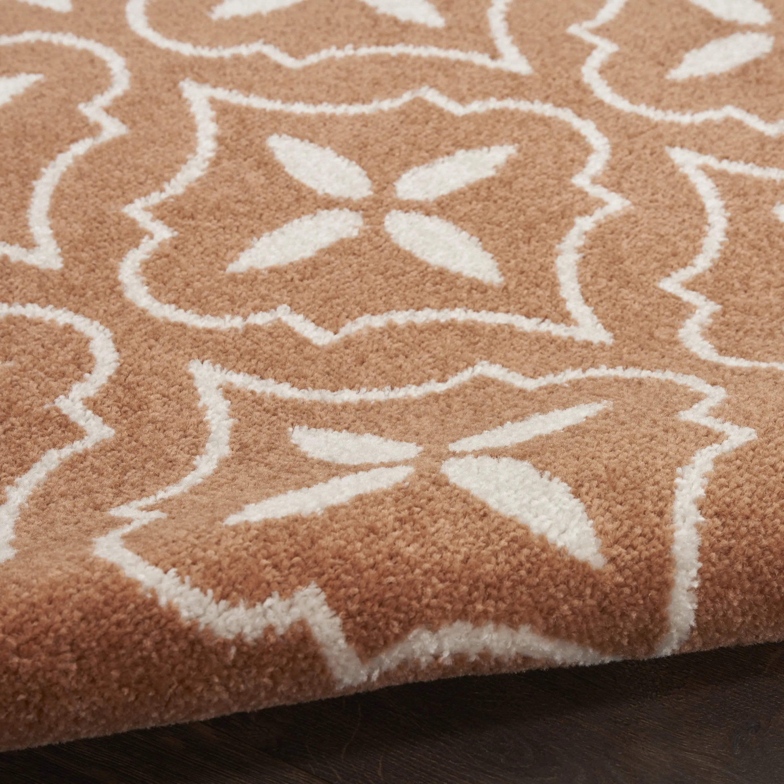 5' X 7' Copper Geometric Indoor Outdoor Area Rug Homeroots Outdoor