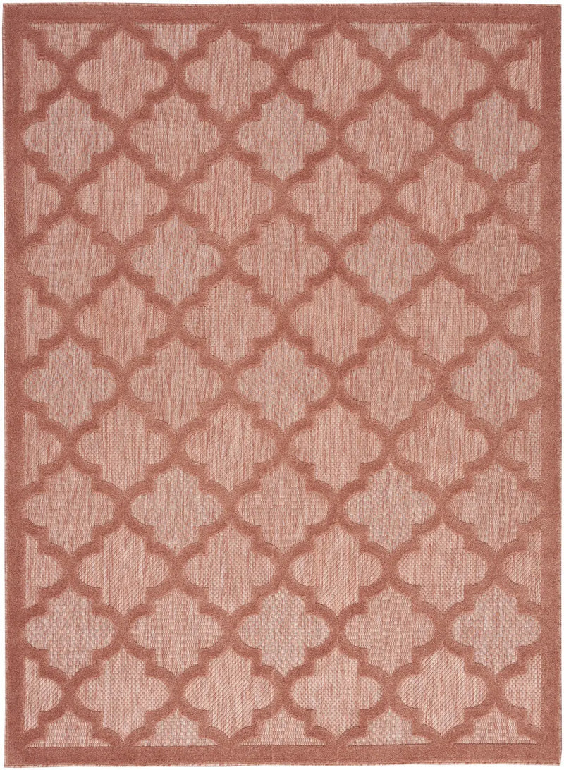 5' X 7' Coral Indoor Outdoor Area Rug Homeroots Outdoor