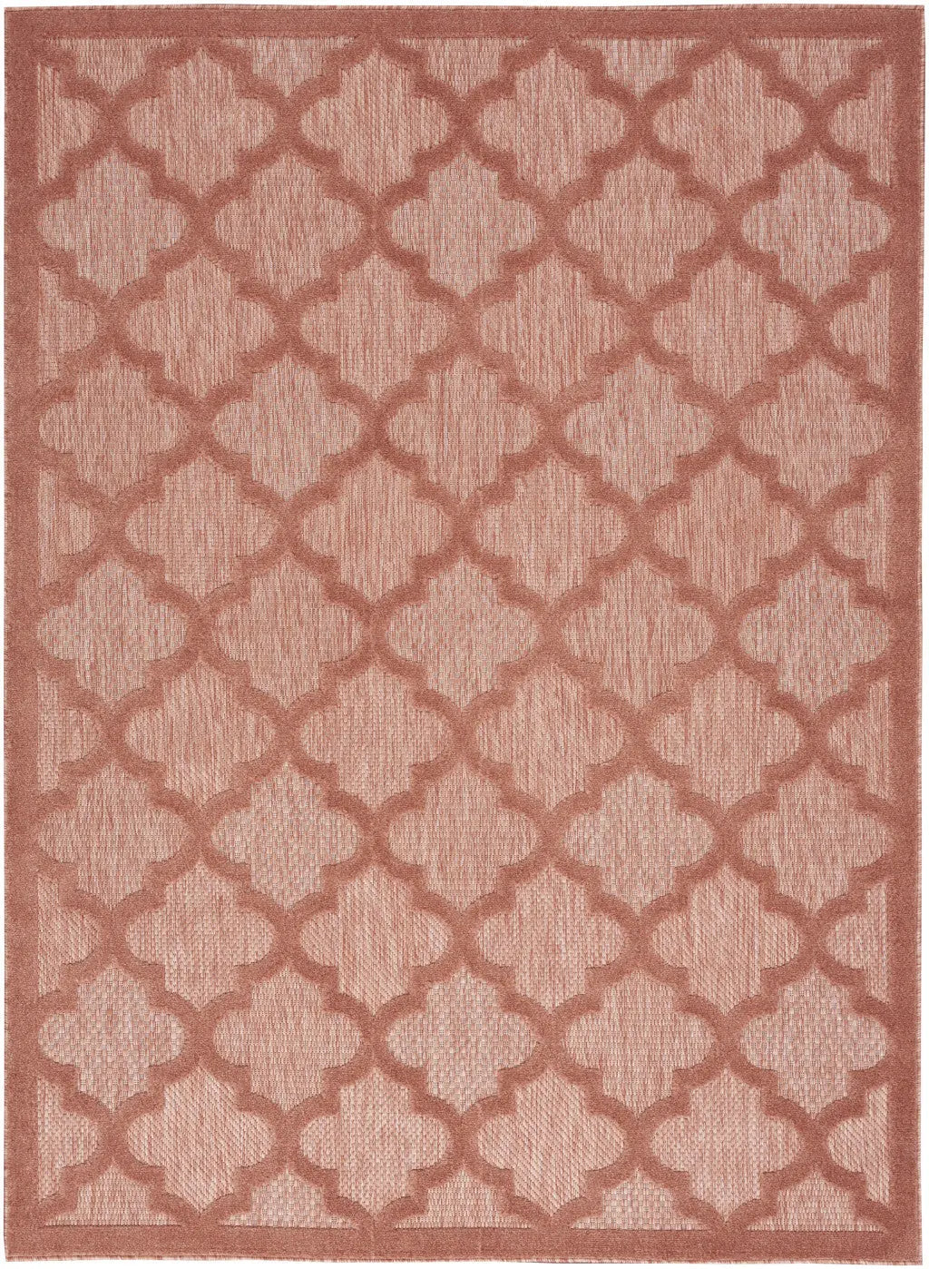 5' X 7' Coral Indoor Outdoor Area Rug Homeroots Outdoor