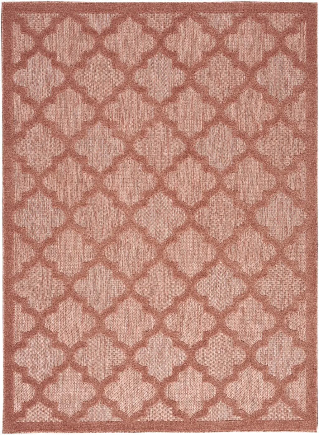5' X 7' Coral Indoor Outdoor Area Rug Homeroots Outdoor