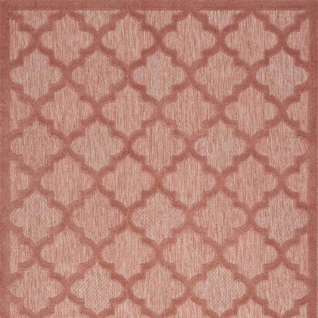 5' X 7' Coral Indoor Outdoor Area Rug Homeroots Outdoor