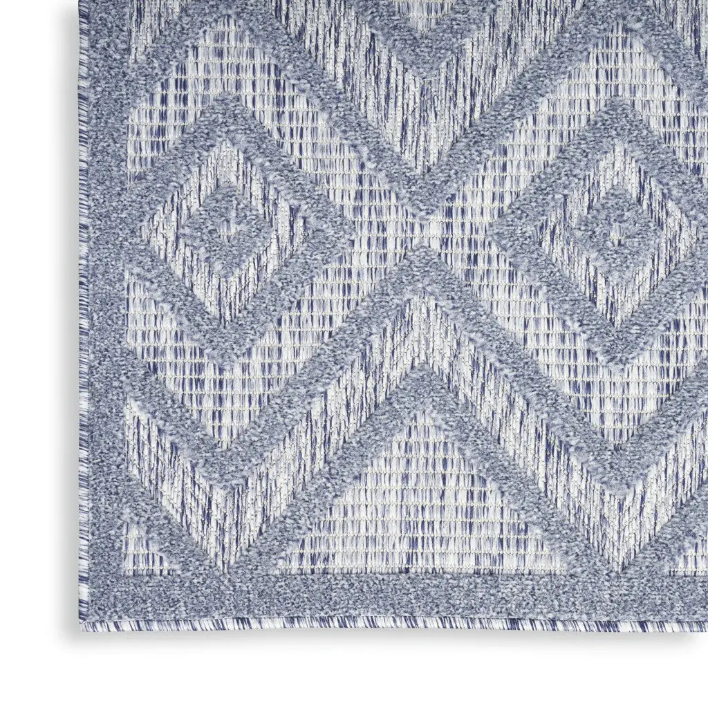5' X 7' Denim Blue Indoor Outdoor Area Rug Homeroots Outdoor