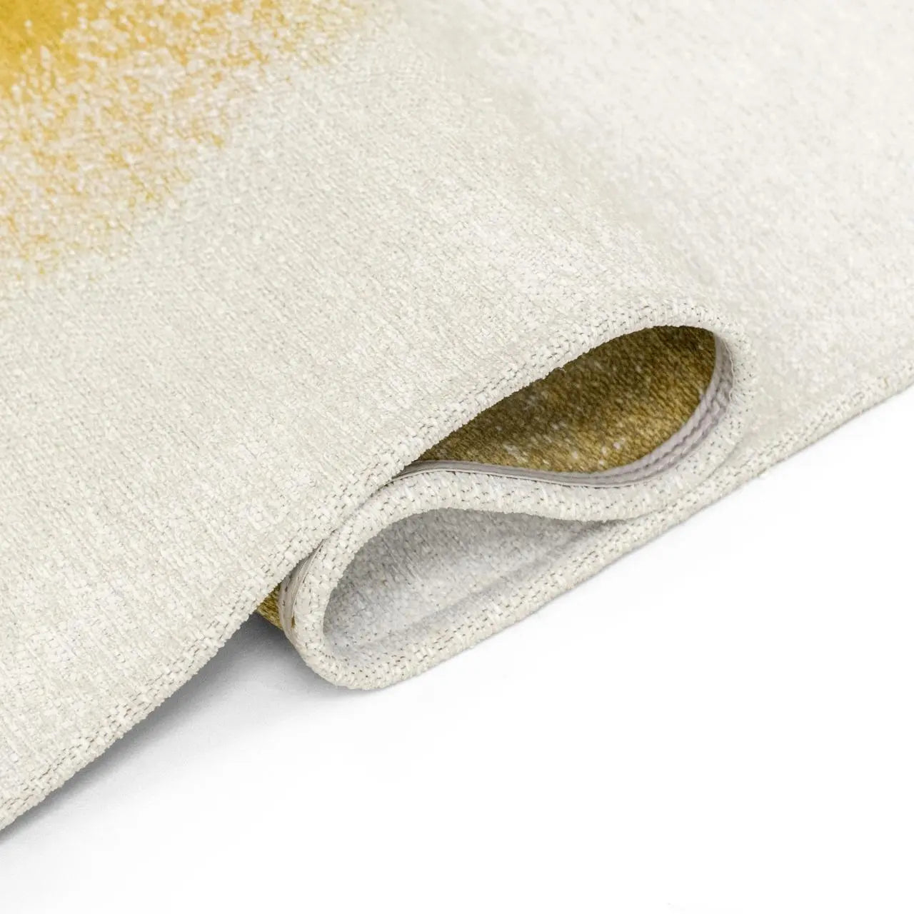 5' X 7' Gold And White Abstract Washable Area Rug With UV Protection Homeroots Home Decor