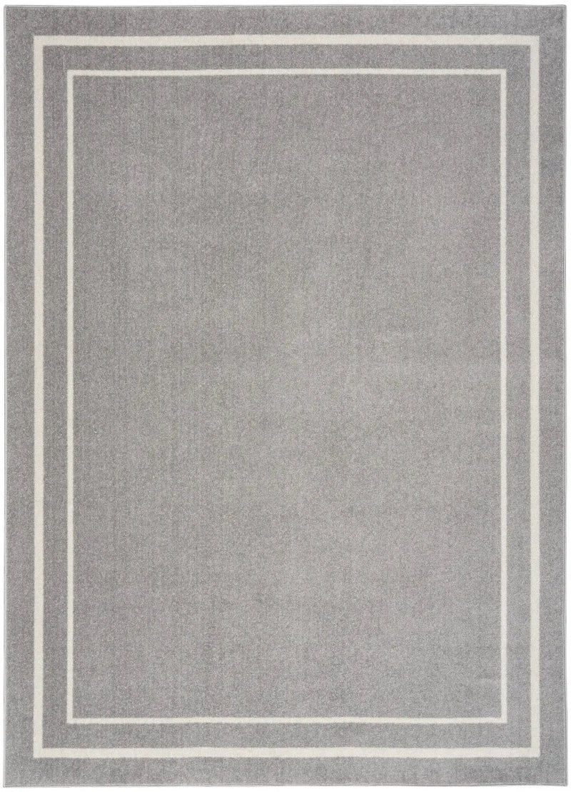5' X 7' Gray And Ivory Indoor Outdoor Area Rug Homeroots Outdoor