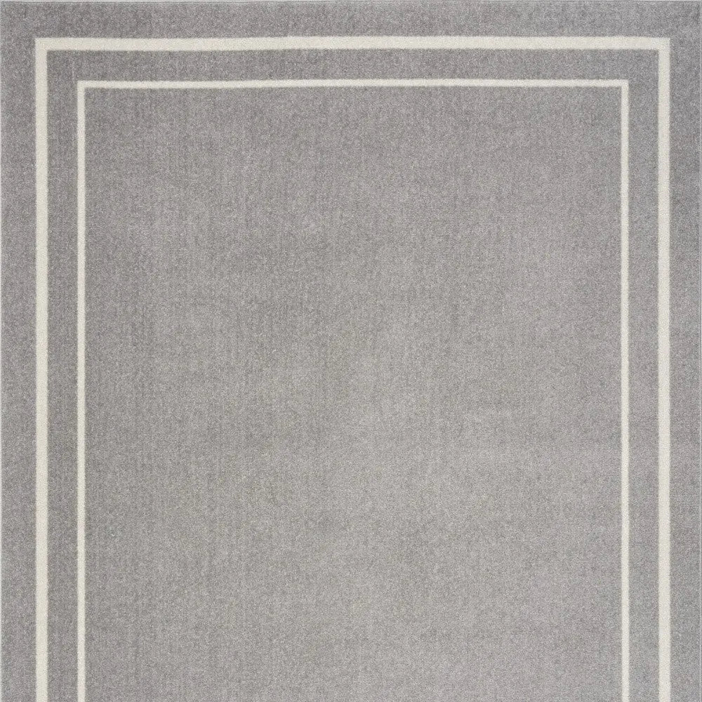 5' X 7' Gray And Ivory Indoor Outdoor Area Rug Homeroots Outdoor