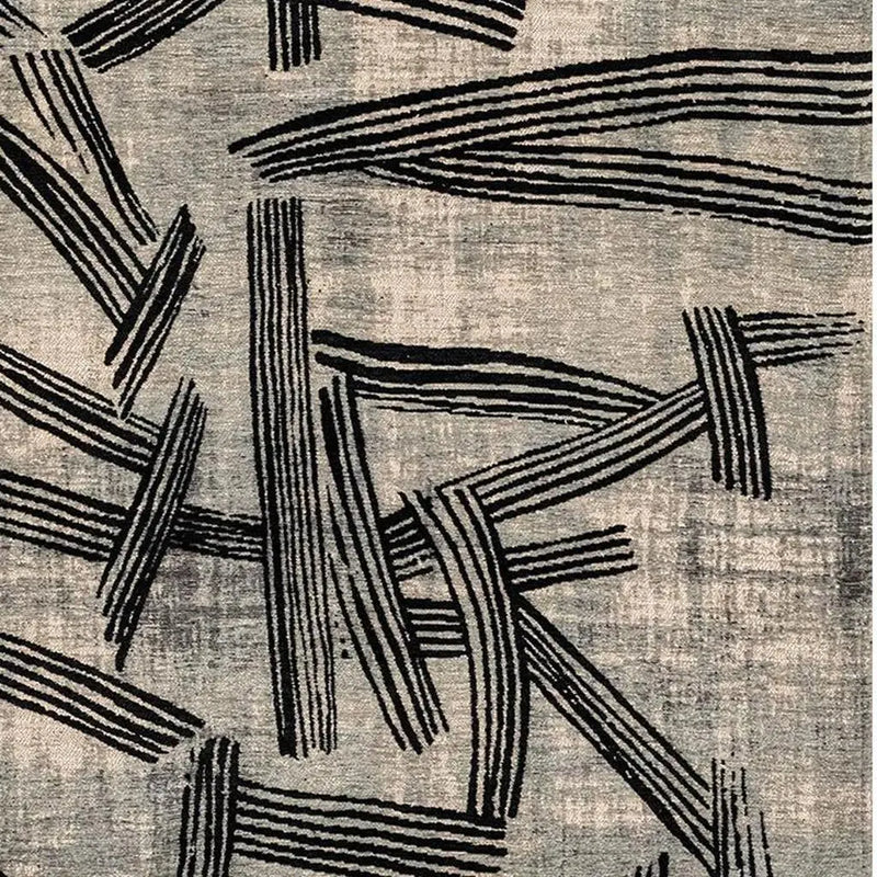 5' X 7' Gray And White Abstract Washable Area Rug With UV Protection Homeroots Home Decor