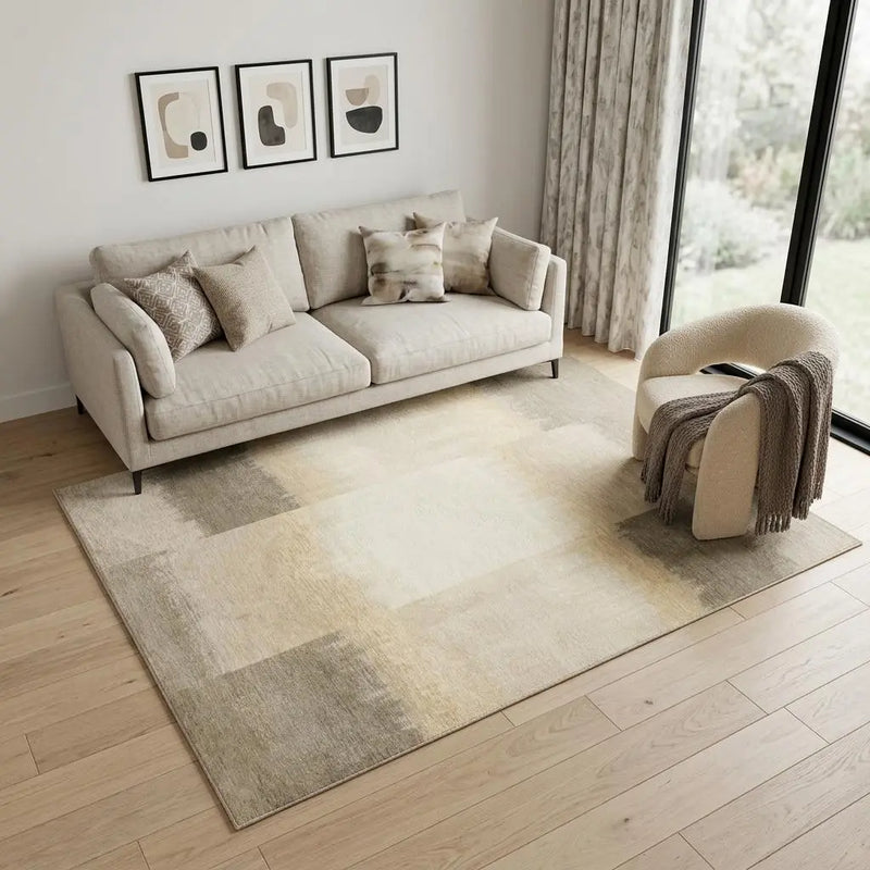 5' X 7' Gray And White Abstract Washable Area Rug With UV Protection Homeroots Home Decor