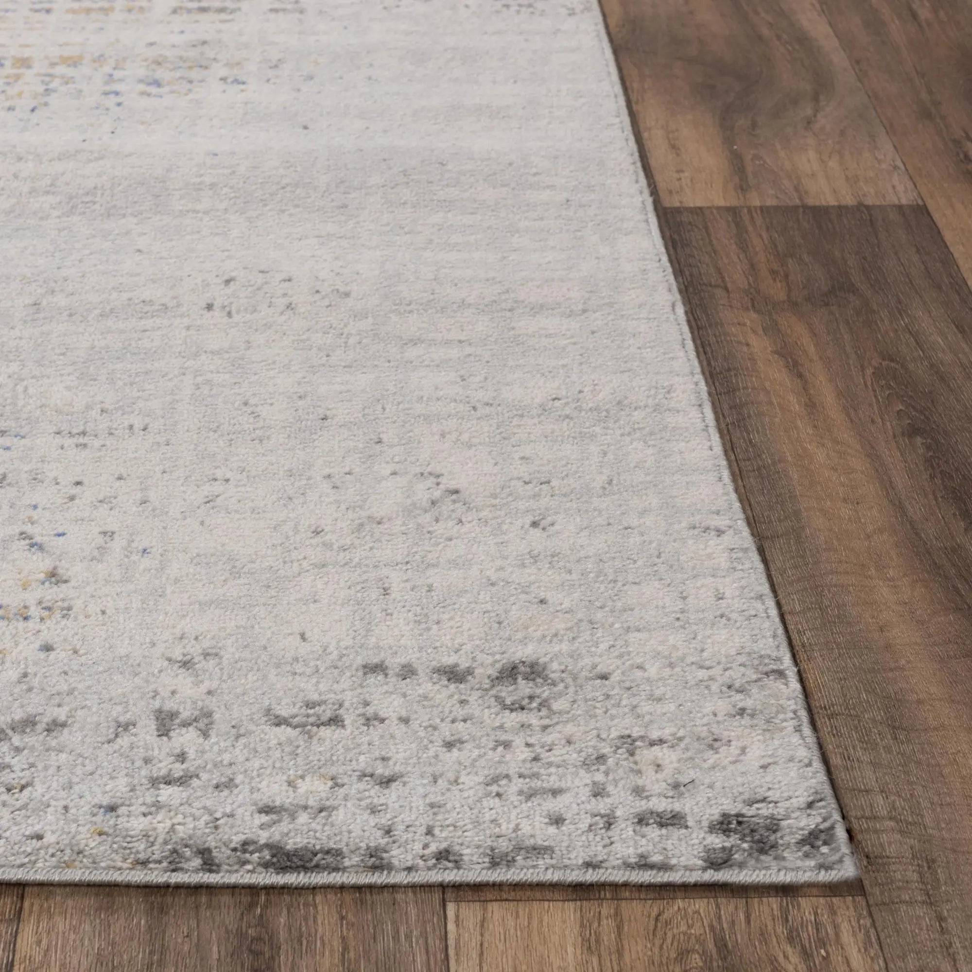 5' X 7' Gray Blue Yellow And Ivory Abstract Area Rug Homeroots Home Decor
