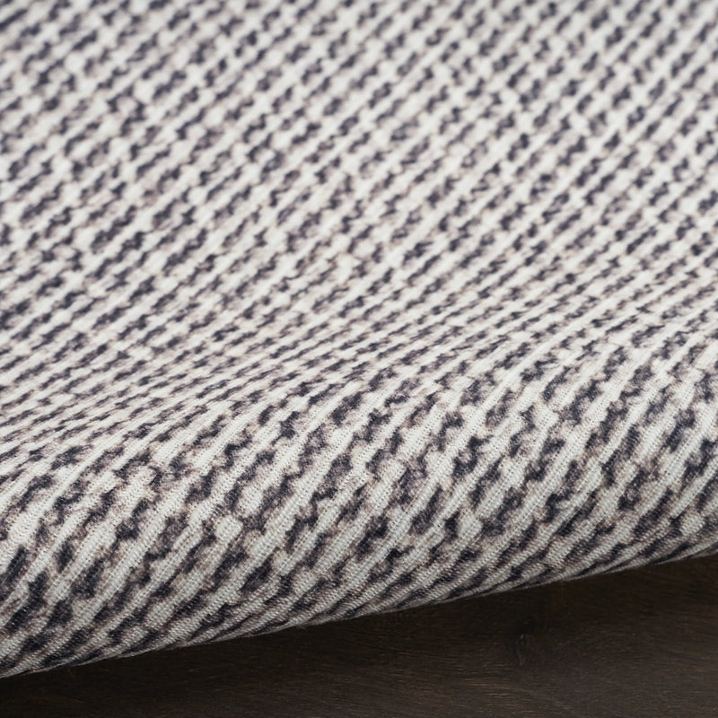 5' X 7' Gray and Ivory Abstract Power Loom Washable Non Skid Area Rug Homeroots Home Decor