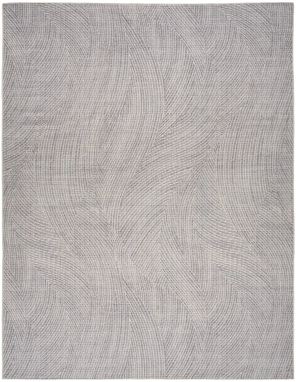 5' X 7' Gray and Ivory Abstract Power Loom Washable Non Skid Area Rug Homeroots Home Decor