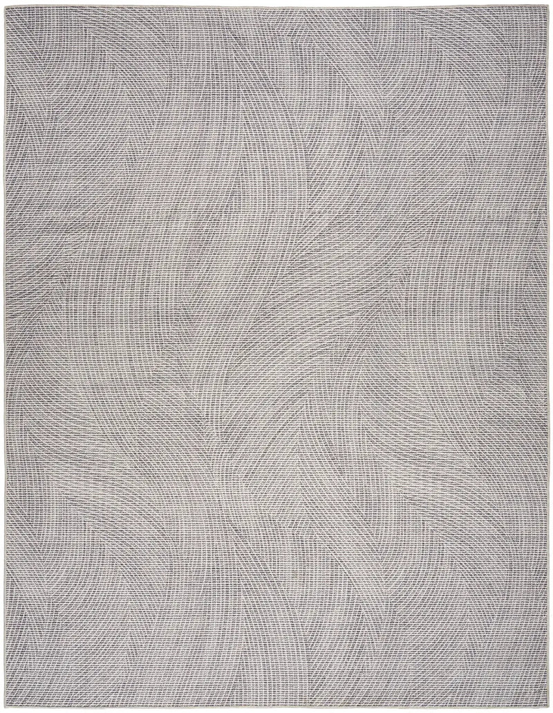 5' X 7' Gray and Ivory Abstract Power Loom Washable Non Skid Area Rug Homeroots Home Decor