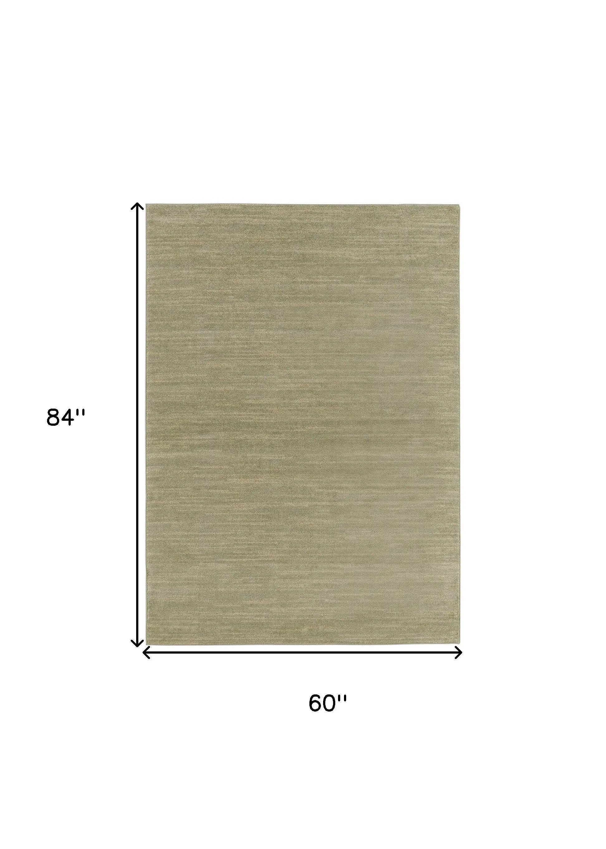 5' X 7' Green And Gold Abstract Indoor Outdoor Area Rug Homeroots Outdoor