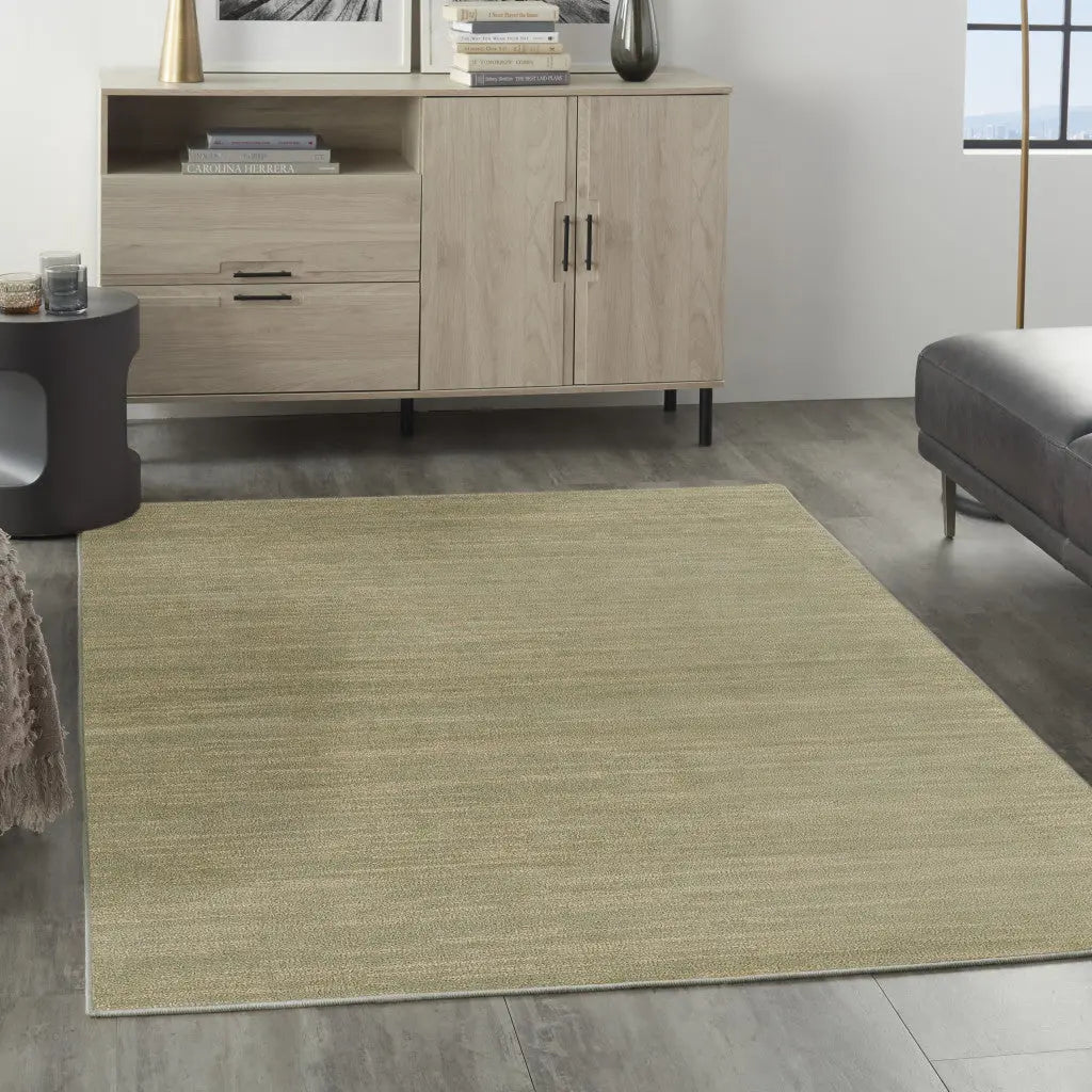 5' X 7' Green And Gold Abstract Indoor Outdoor Area Rug Homeroots Outdoor