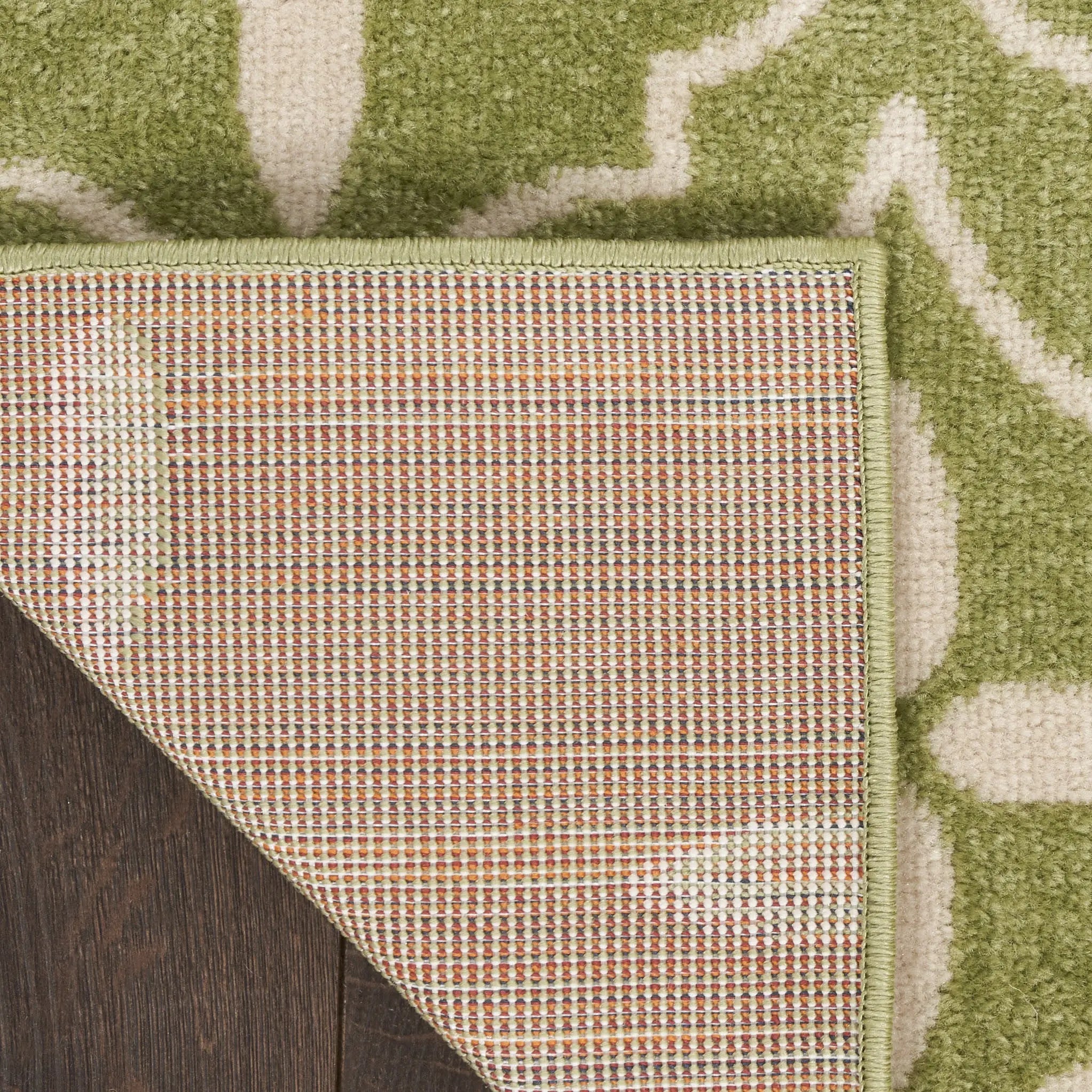 5' X 7' Green And Ivory Geometric Indoor Outdoor Area Rug Homeroots Outdoor