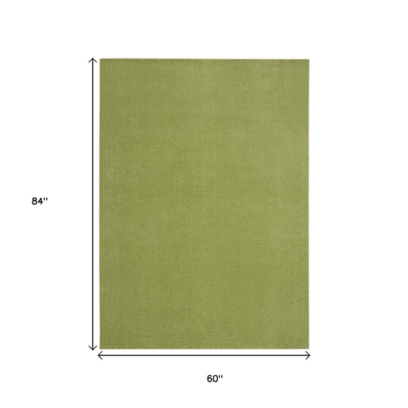 5' X 7' Green Indoor Outdoor Area Rug - GreatEagleInc