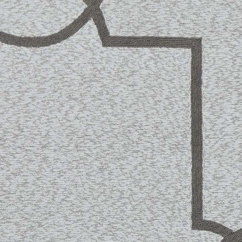5' X 7' Ivory And Brown Geometric Handmade Indoor Outdoor Area Rug - GreatEagleInc