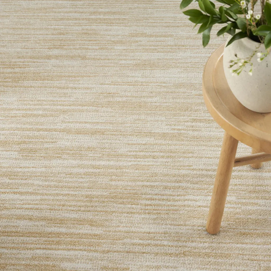 5' X 7' Ivory And Gold Abstract Indoor Outdoor Area Rug Homeroots Outdoor