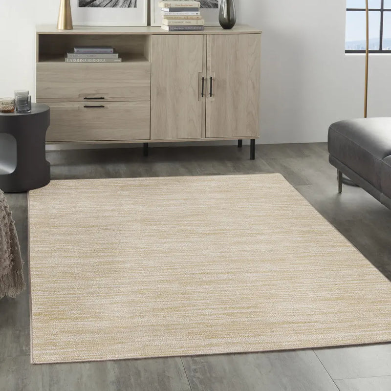 5' X 7' Ivory And Gold Abstract Indoor Outdoor Area Rug Homeroots Outdoor