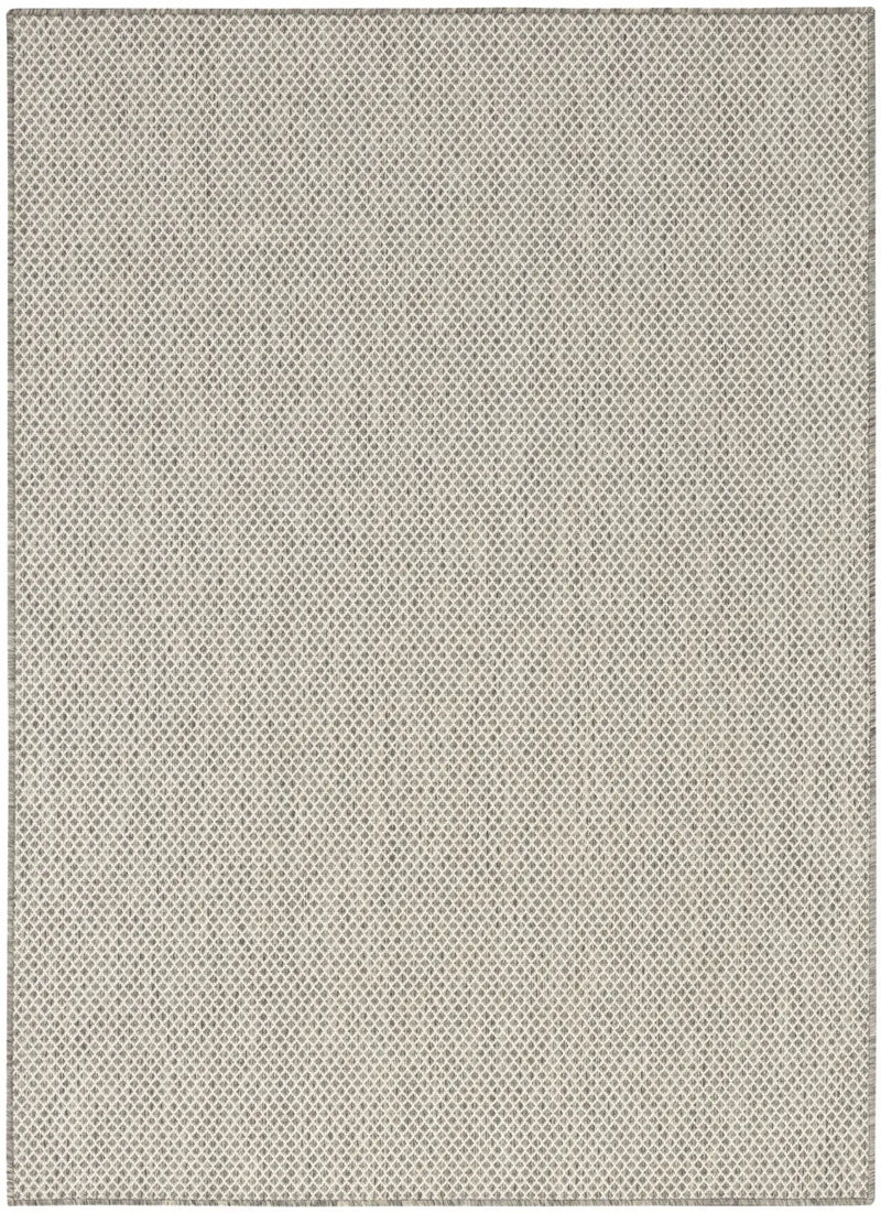 5' X 7' Ivory Geometric Power Loom Area Rug Homeroots Outdoor