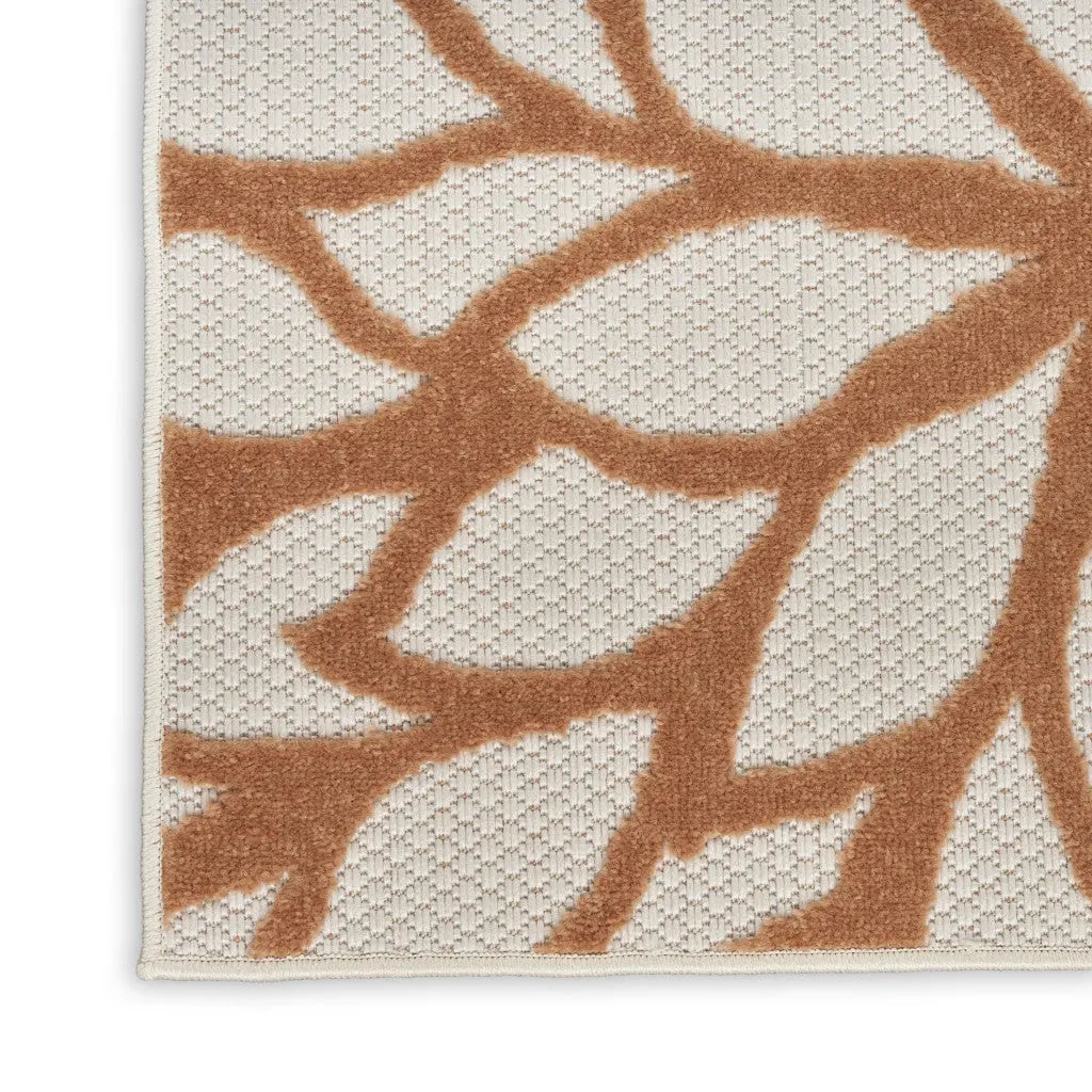 5' X 7' Ivory Green And Blue Indoor Outdoor Area Rug Homeroots Outdoor