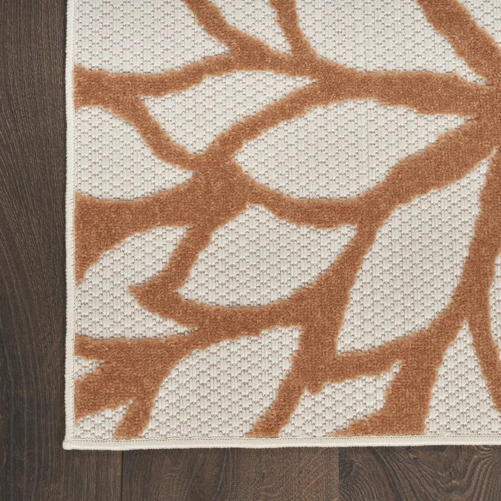 5' X 7' Ivory Green And Blue Indoor Outdoor Area Rug Homeroots Outdoor