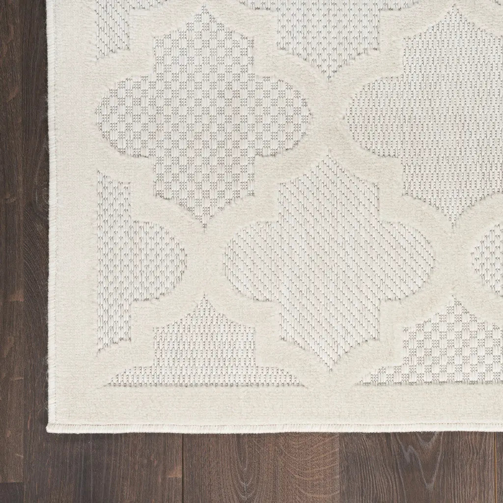 5' X 7' Ivory Indoor Outdoor Area Rug Homeroots Outdoor
