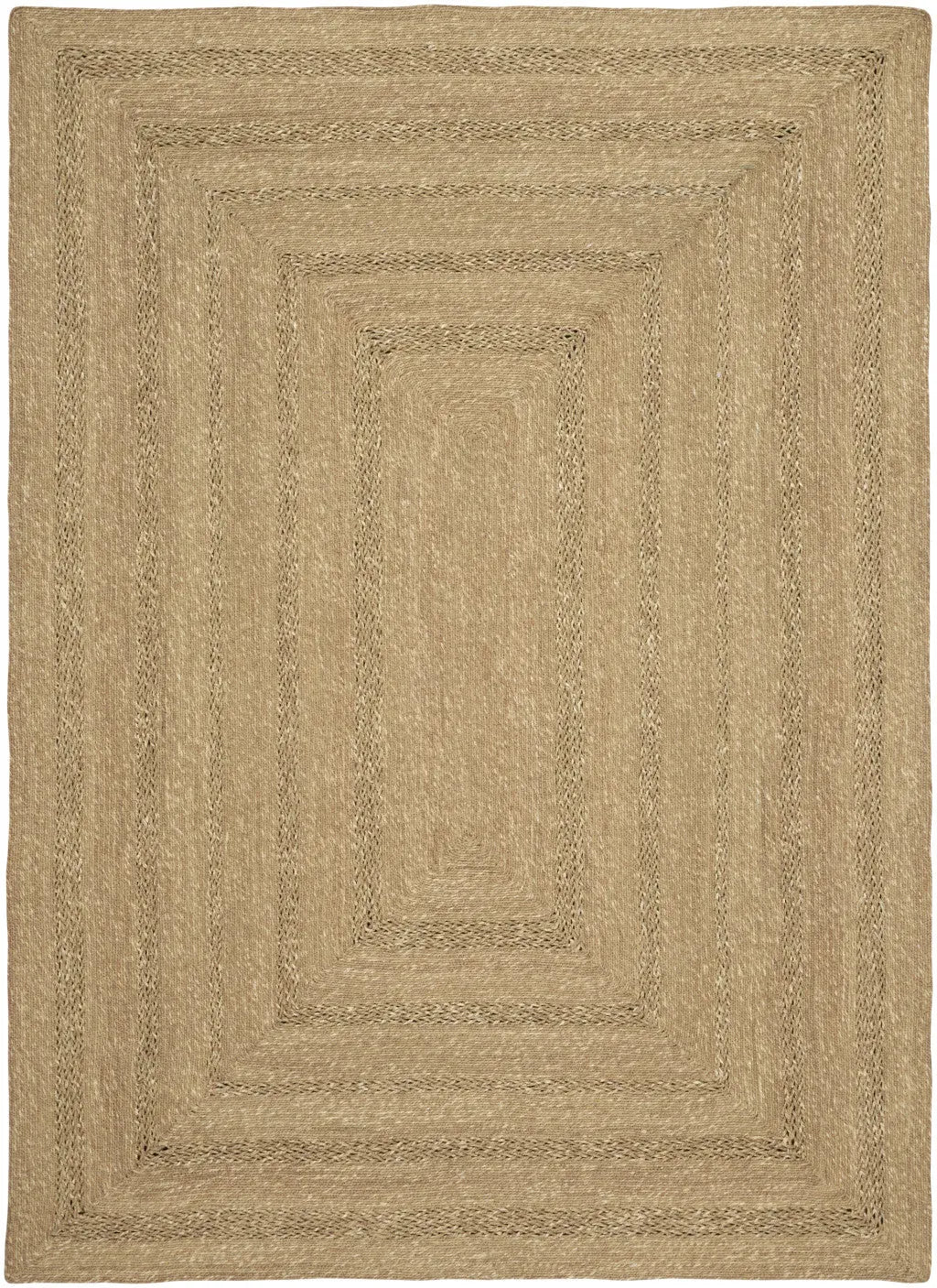 5' X 7' Natural And Brown Handmade Indoor Outdoor Area Rug Homeroots Outdoor