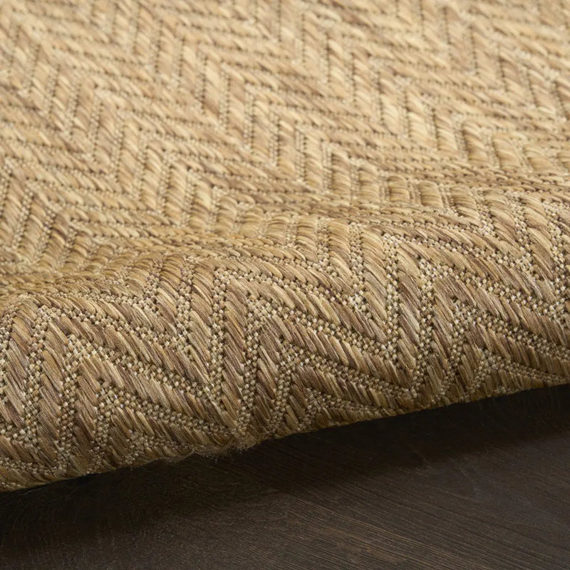 5' X 7' Natural Geometric Indoor Outdoor Area Rug Homeroots Outdoor