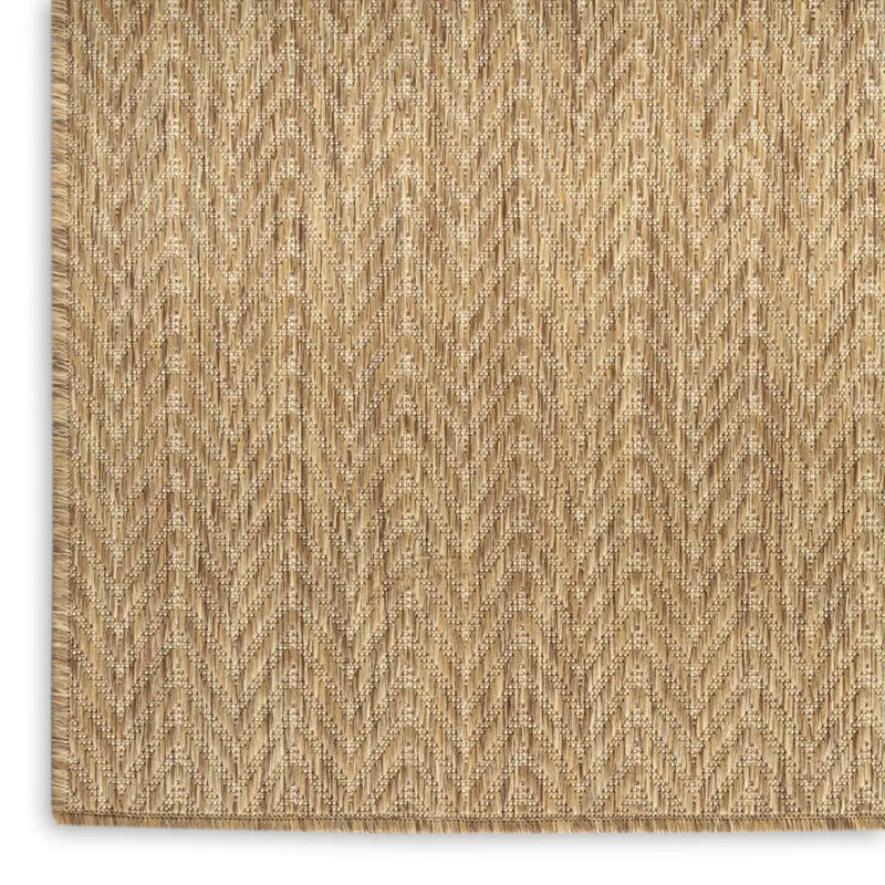 5' X 7' Natural Geometric Indoor Outdoor Area Rug Homeroots Outdoor