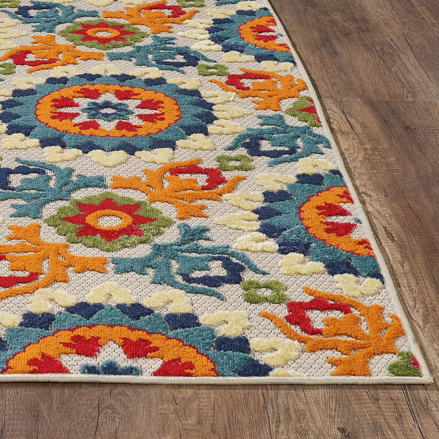 5' X 7' Orange And Ivory Moroccan Stain Resistant Indoor Outdoor Area Rug Homeroots Outdoor