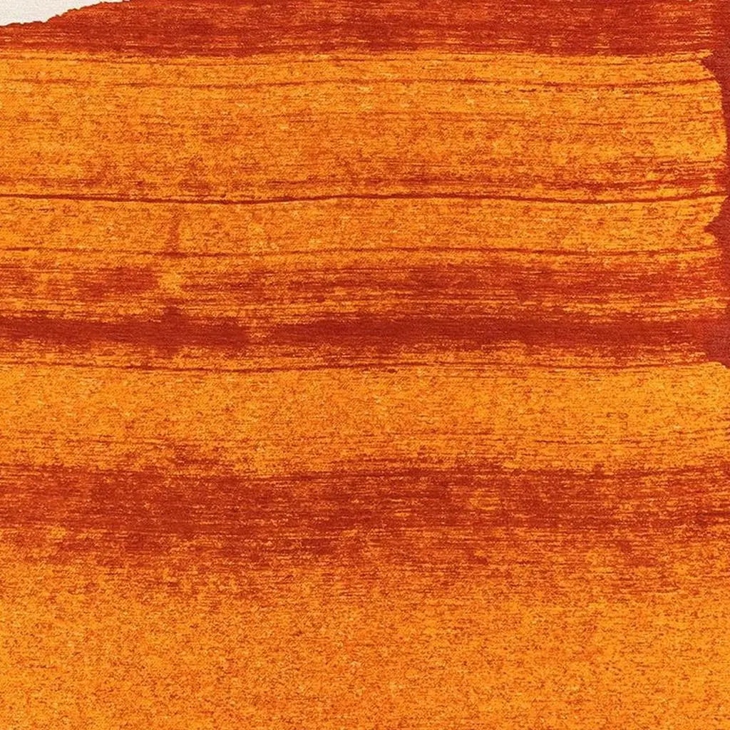 5' X 7' Orange And White Abstract Washable Area Rug With UV Protection Homeroots Home Decor