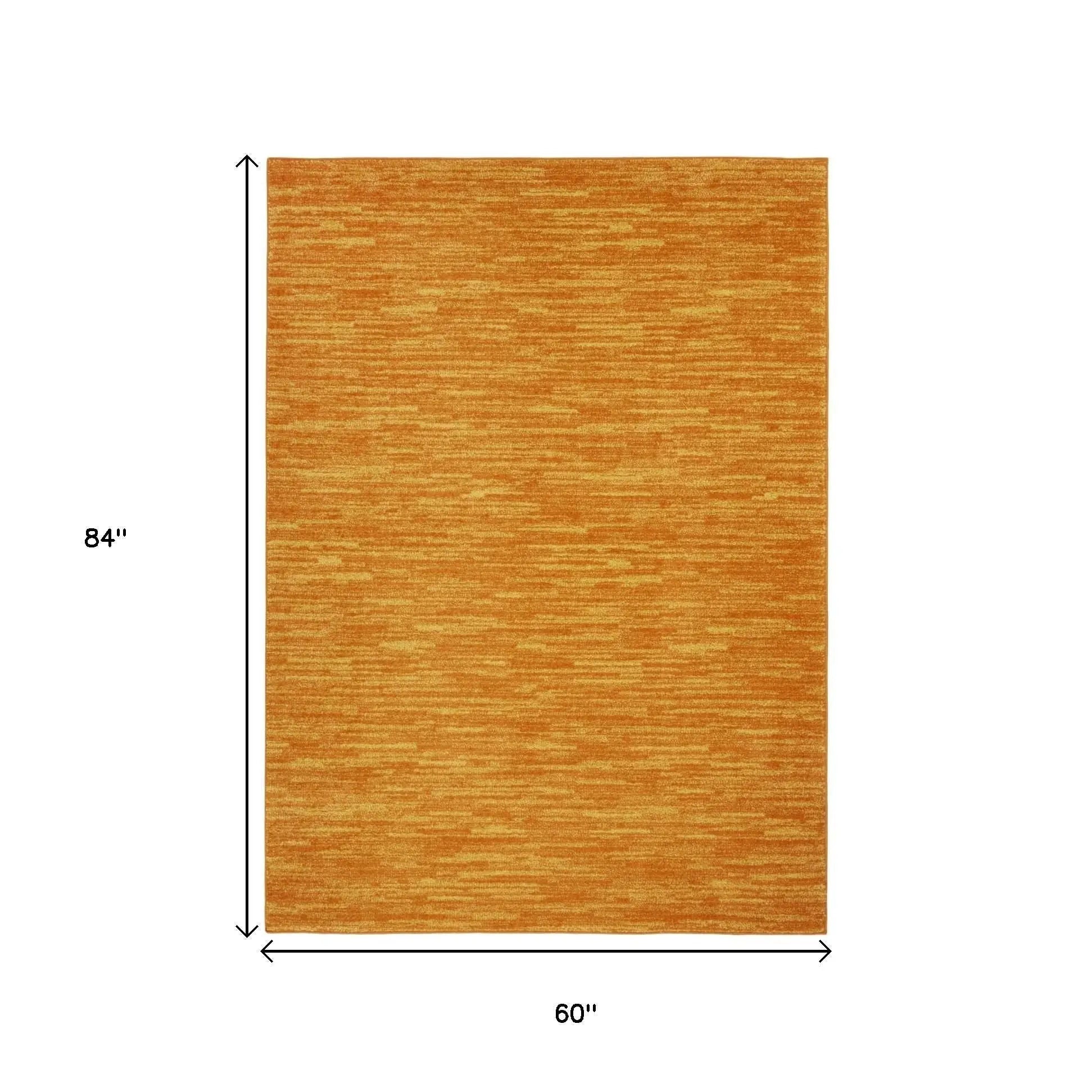 5' X 7' Orange Indoor Outdoor Area Rug Homeroots Outdoor