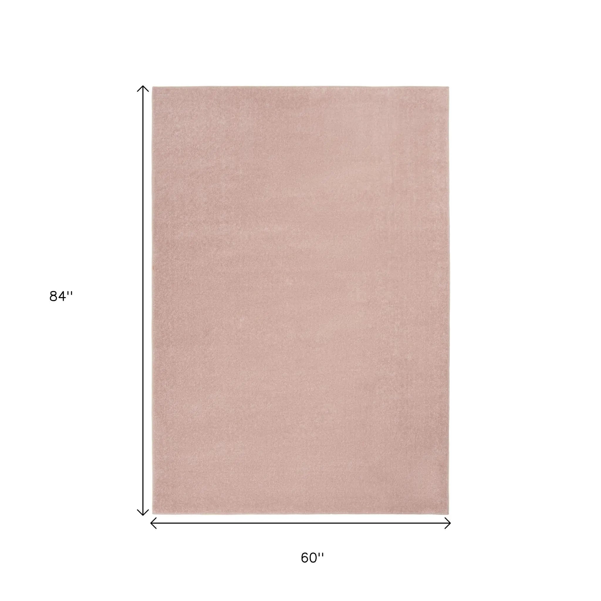 5' X 7' Pink Indoor Outdoor Area Rug - GreatEagleInc