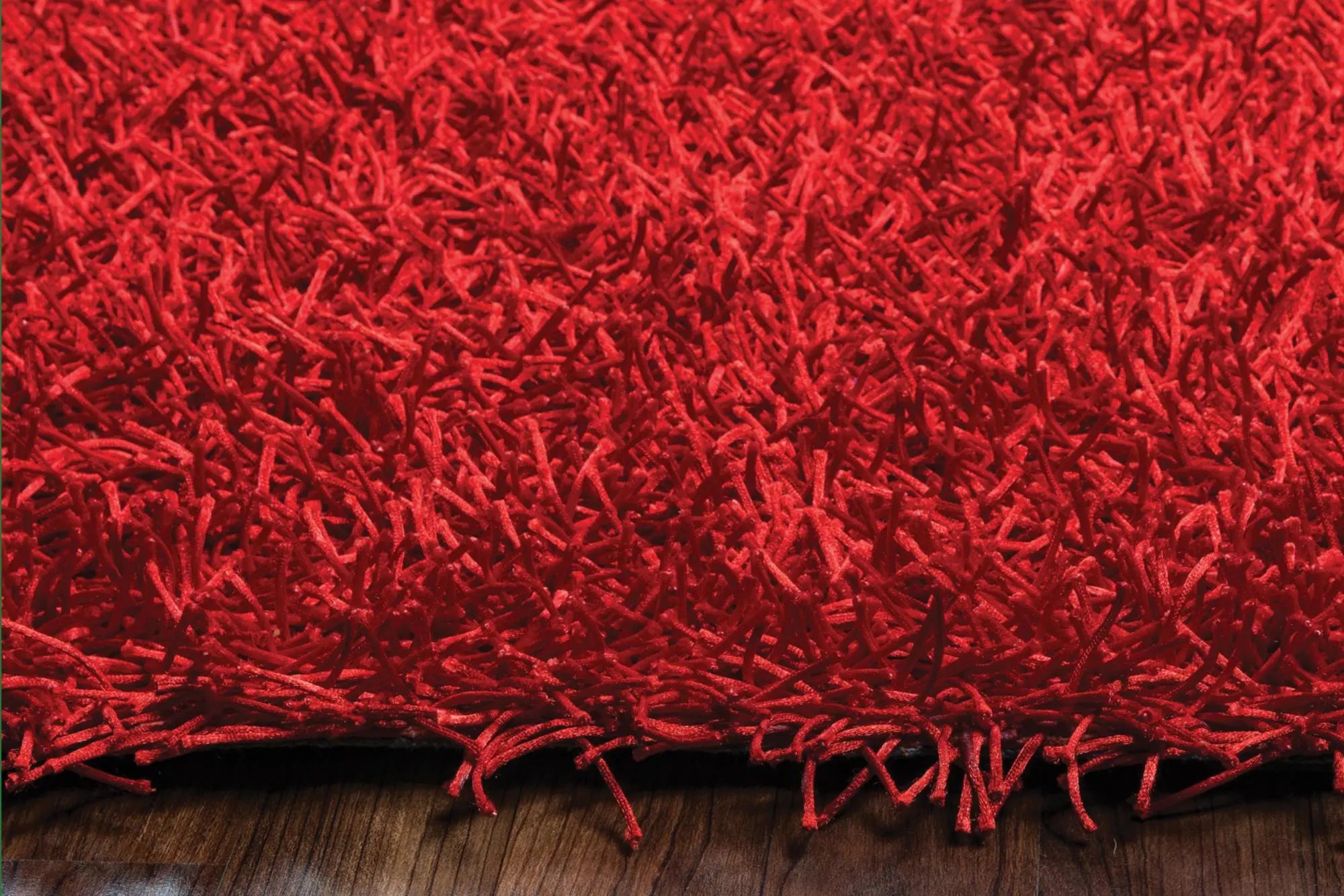 5' X 7' Red And Natural Shag Hand Tufted Area Rug Homeroots Home Decor