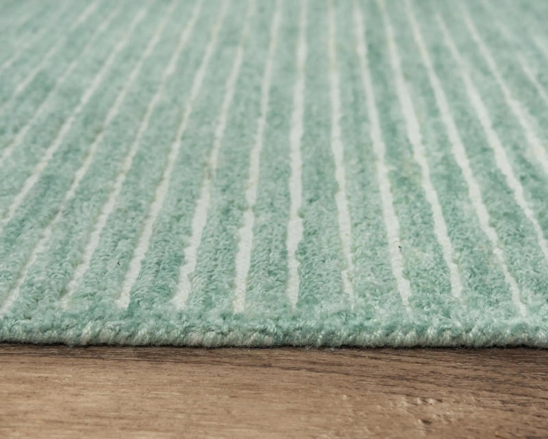 5' X 8' Aqua And Blue Hand Tufted Area Rug Homeroots Home Decor