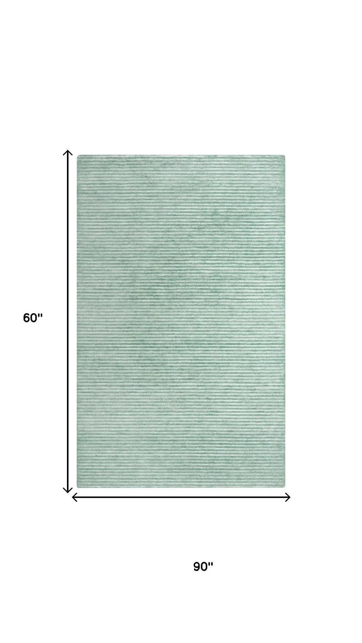 5' X 8' Aqua And Blue Hand Tufted Area Rug Homeroots Home Decor