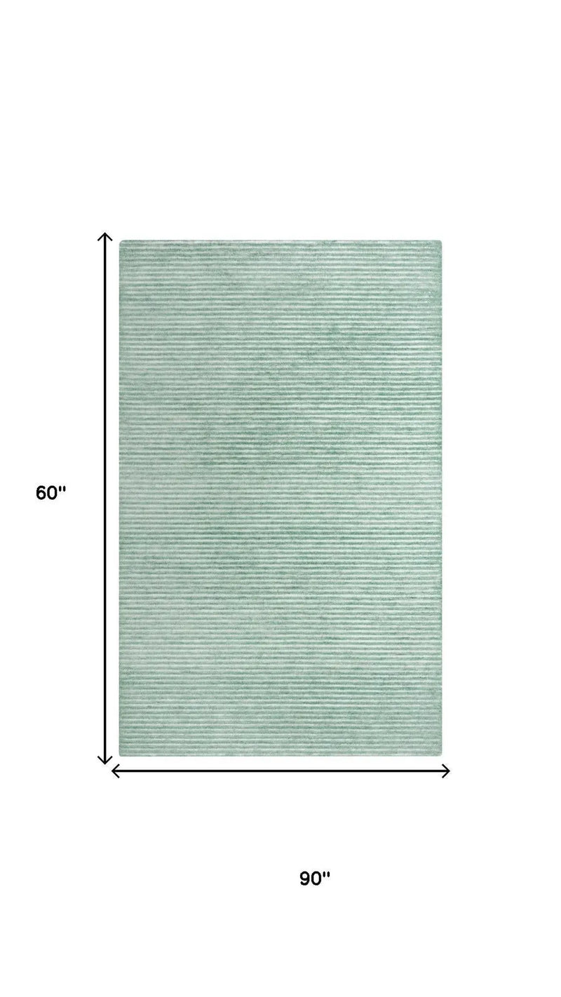 5' X 8' Aqua And Blue Hand Tufted Area Rug Homeroots Home Decor