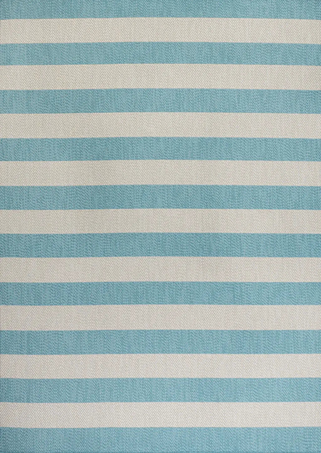 5' X 8' Aqua And Cream Striped Indoor Outdoor Area Rug Homeroots Outdoor